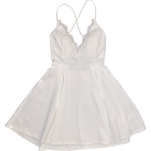 NWOT White Lace Fit & Flare Dress